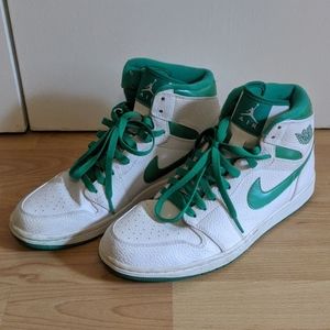 Air jordan 1 white/sea green